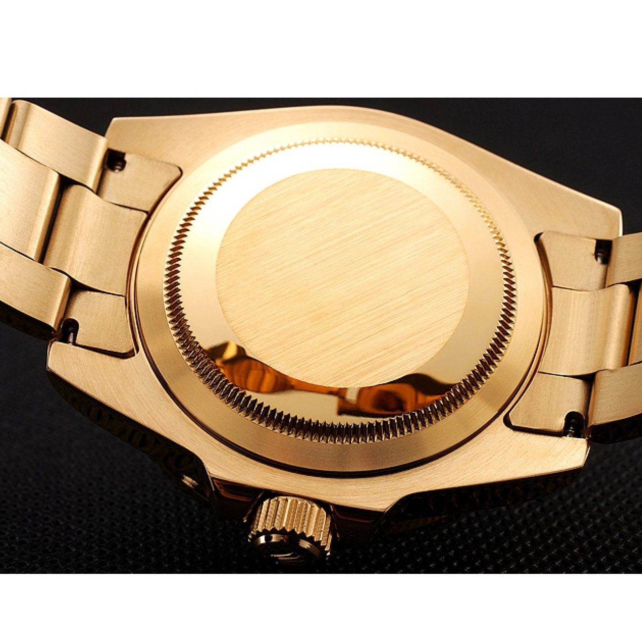Aaa replica watch Rolex Stone 1453748 GMT II Case Swiss Set Gold Bezel Bracelet Green Dial And Master 0521